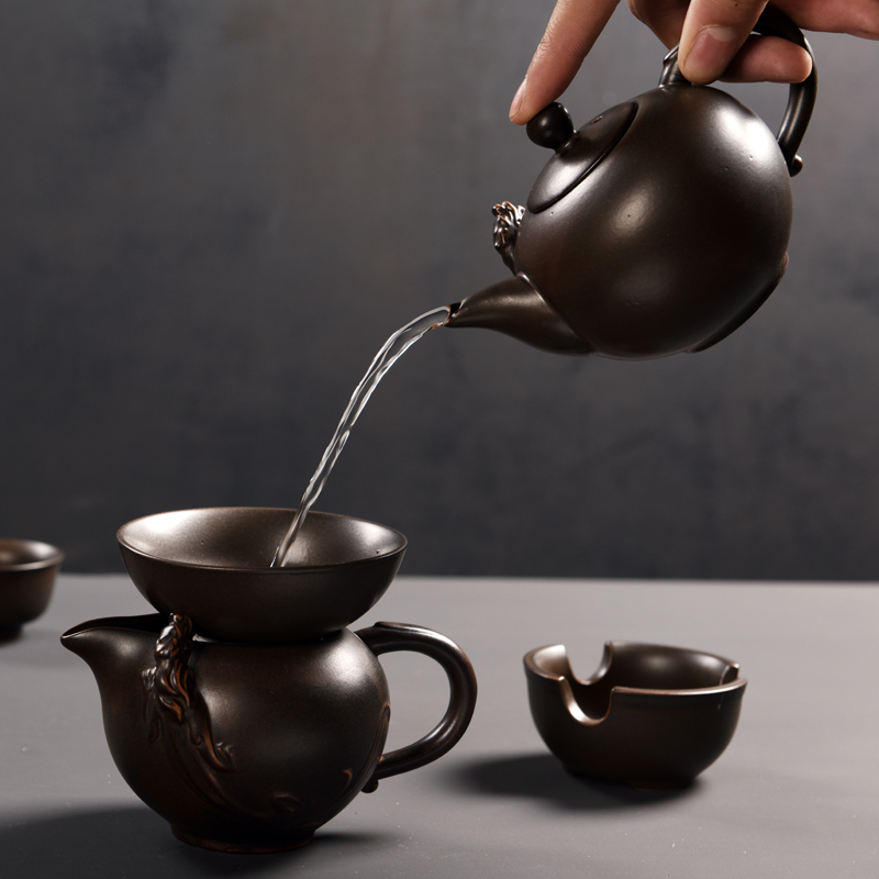 All the popular contracted Chinese kung fu tea sets the teapot teacup of a complete set of household ceramic tea kungfu tea set