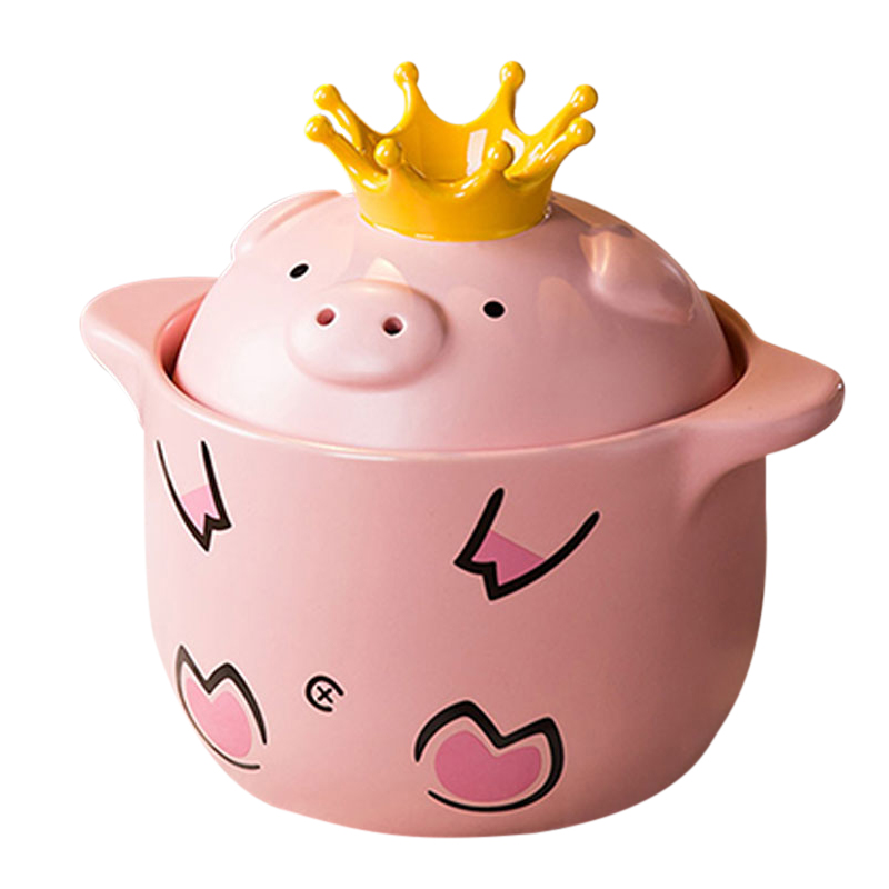 Hey pig ceramic casserole trill household gas mini cartoon high temperature flame web celebrity pig simmering stew