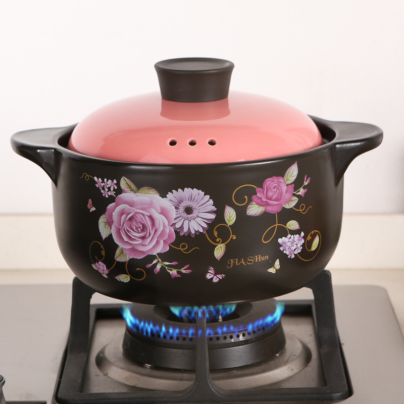Earthenware pot soup special household gas induction cooker simmering saucepan small ceramic casserole high temperature resistant cooker ltd.