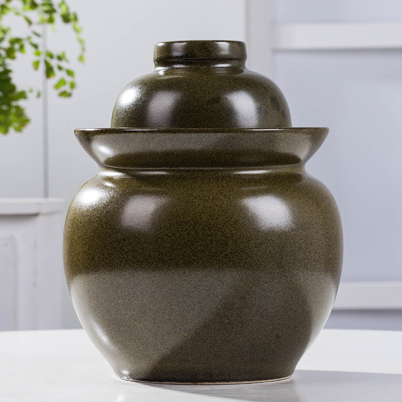 Jingdezhen ceramic pickle jar pickle jar airtight storage tank sichuan pickles lead - free double pickle jar