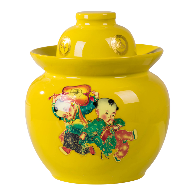 Jingdezhen ceramic pickle jar sauerkraut pickled 7/10 kg pack sealing soil pottery son home upset pickle jars