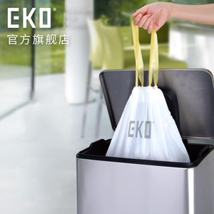 EKO加厚点断式自动收口大号抽取垃圾袋家用手提式抽绳塑料袋中号