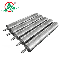 Unpowered conveying carrier roller custom-made processing ladle rubber plated chrome assembly line main passive shaft barrel 304 stainless steel drum