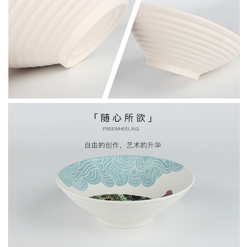 The New element characterize rainbow such use pottery DIY painting tool thread bowl, ceramic porcelain plate semi - finished products