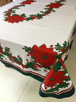 Export to Europe and America hand-printed tablecloth Christmas tablecloth tablecloth American cloth cube cube tablecloth