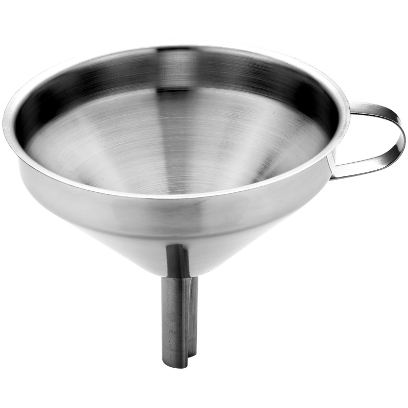 kunzhan stainless steel funnel household oil leakage large, medium and small size oiler liquor dispenser large diameter with filter screen