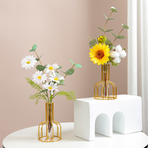 Nordic ins light luxury wind and fake flowers simulated flowers in the living room dried flowers set table flowers decorative flower art pendulum