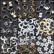 Spring pomelo nail jewelry New York storm punk wind manicure nail diamond shell Crescent small accessories heavy industry metal diamond ornaments