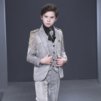 Childrens suit handsome British boy dress piano performance suit suit model catwalk dress host