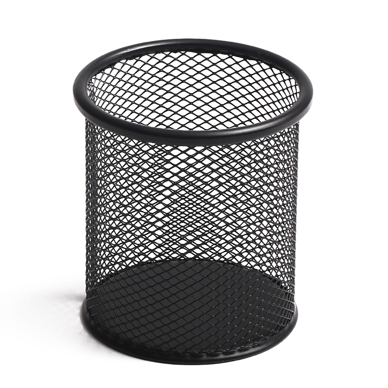 sijin pen holder round metal grid pen holder pen storage simple mesh pen holder student desktop creative fashion storage holder pen box large capacity multifunctional simple stationery office supplies
