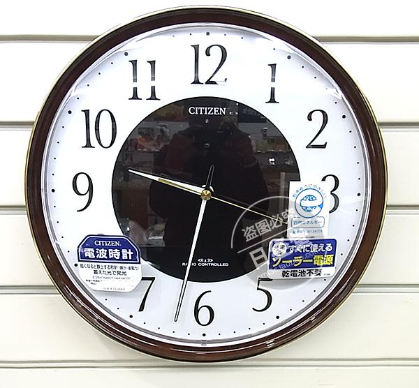日本ems直邮代购citizen西铁城太阳能电波挂钟4my807
