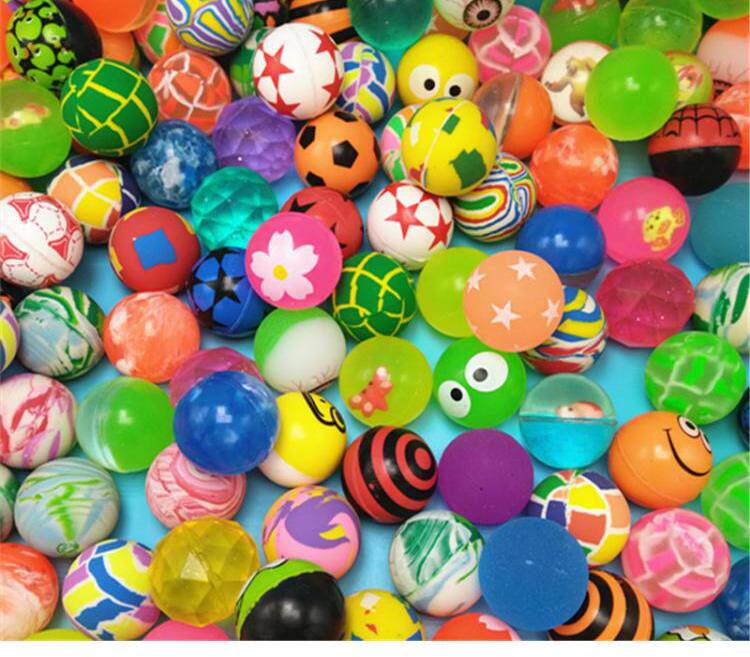 32号混装橡胶弹力球100个弹球弹跳球一元扭蛋机专用儿童玩具包邮_双氙