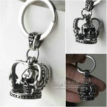 New MMJ X Scout Flower Skull Titanium Steel Pendant Keychain Necklace