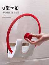 Fried dish pot cover holder wall hanging non-hole artifact put pot cover shelf kitchen shelf chopping board chopping board storage rack