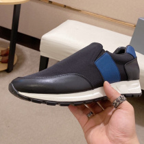 Bonjani European station single shoes loafers mens shoes casual pedal hip-hop tide brand cloth loafers to increase B