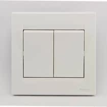 Schneiders switch socket Ruyi series two-open double double-open dual-control switch EV52 White