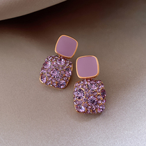 Charming little sexy ~ light lavish ~ ins advanced senses fashion purple earbuds earbuds with a small temperamental tide