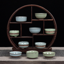 ronkin personal tea cup household ice crack Ru kiln tea cup single master Cup ceramic tea set single cup small tea bowl