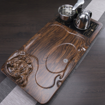 ronkin whole solid wood tea tray fully automatic rectangular simple household Tea Sea large solid wood drainage tea table