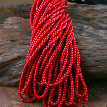 Bull Blunt High Bridge Red White Core Glazed Beads Necklace Czech Imports Hand Fired Japan Loose Beads Accessories DIY