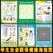 Glasses Shop Vision Eye Health Care Fuck Diagrams Propaganda Wall Chart Students Sitting Grip Pen Writing Postural Poster Wall Sticking