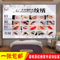 Professional Beauty Nail Beauty Mascara promotional picture Decorative Wall Hanging Painting Eyebrow Lip lip Half permanent veins embroidered new advertising painting Self-adhesive