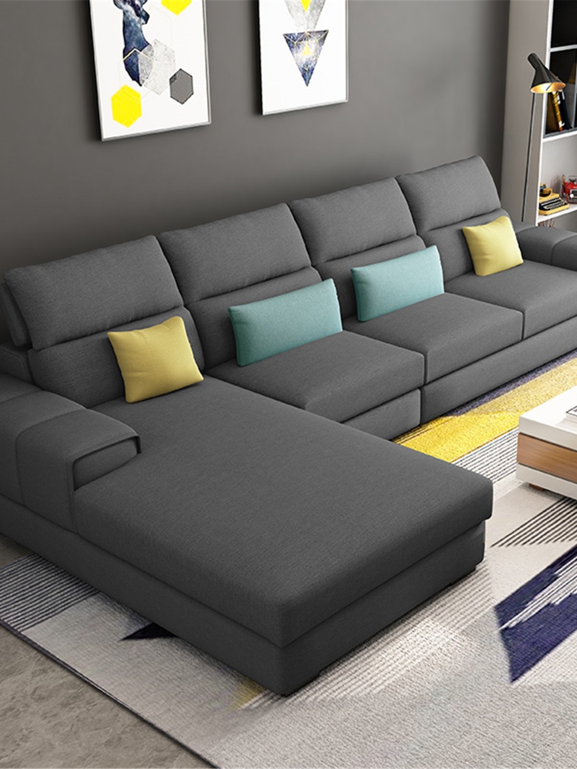 沐欣缘布艺客厅转角沙发