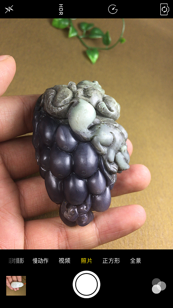 罕见 和田玉紫罗兰带皮把件 多子多福172克