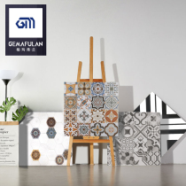 Nordic color tiles 300x300 tile wall tiles black and white parquet 600 floor tiles Sunny room kitchen bathroom