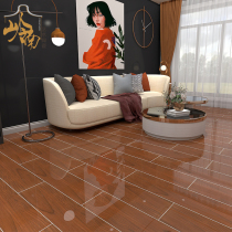 Straight side wood grain brick 200x900 all porcelain Nordic imitation solid wood tile simple modern non-slip wear-resistant living room bedroom