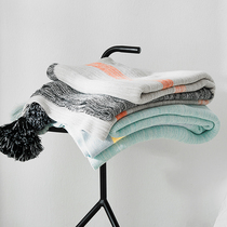 Pure cotton woven wool woven blanket Nordic blanket covered by a sofa nap air conditioned cover