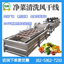 Customized fruit and vegetable bubble cleaning machine pepper citrus leek cleaning equipment automatic vegetable processing line