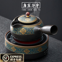 Side to cook teapot boiled teapot of tea-burning teapot electric pottery oven electric heating health care home ceramic office heat resistant glass day style