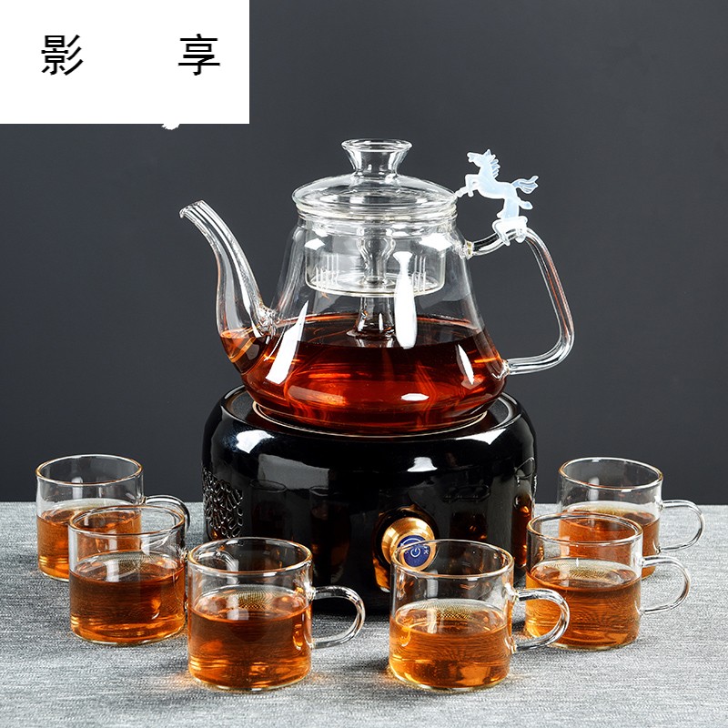 Shadow enjoy household utensils steam boiling tea ware glass teapot black tea electricity TaoLu cooked pu 'er tea, white tea teapot