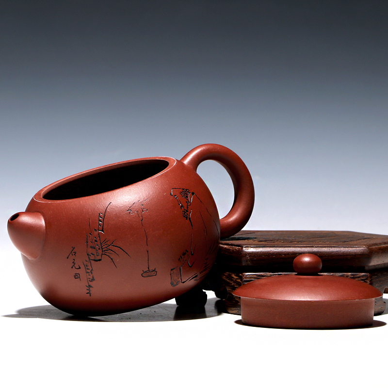 "Shadow enjoy" yixing crafts master dong xi shi 260 pure manual it dahongpao enlightenment CCC