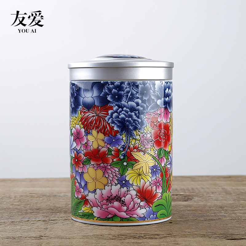 Shadow enjoy flower splendid caddy fixings 120 g ceramic kung fu tea tea sets with parts manual colored enamel Y tea tray