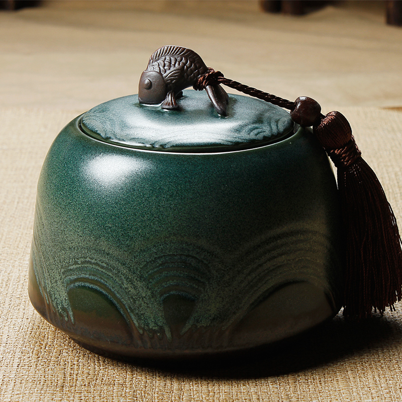 Shadow at large ceramic up caddy fixings seal pot tieguanyin big POTS leap trichromatic YS