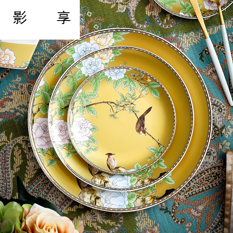 Shadow enjoy bowls cutlery set dishes home eat ipads bowls dish dish dish dish bowl chopsticks jingdezhen ceramic L