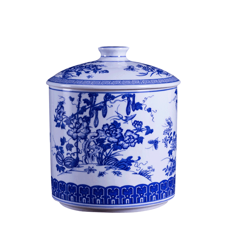 Jingdezhen ceramic tea pot size bigger sizes porcelain pu - erh tea barrel scattered tea urn cylinder seal POTS