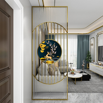 Nordic luxury living room corridor New Chinese LED lamp painting decoration screen beside modern simple metal partition