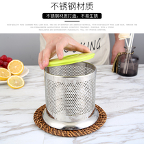 Round stainless steel personality hotel hotel commercial paper pumping tube Restaurant paper rolling tube Hand paper box creative paper towel tube