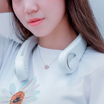 M6 New neck fan lazy people Leaf free net red usb portable outdoor PSE big wind silent hanging neck small fan