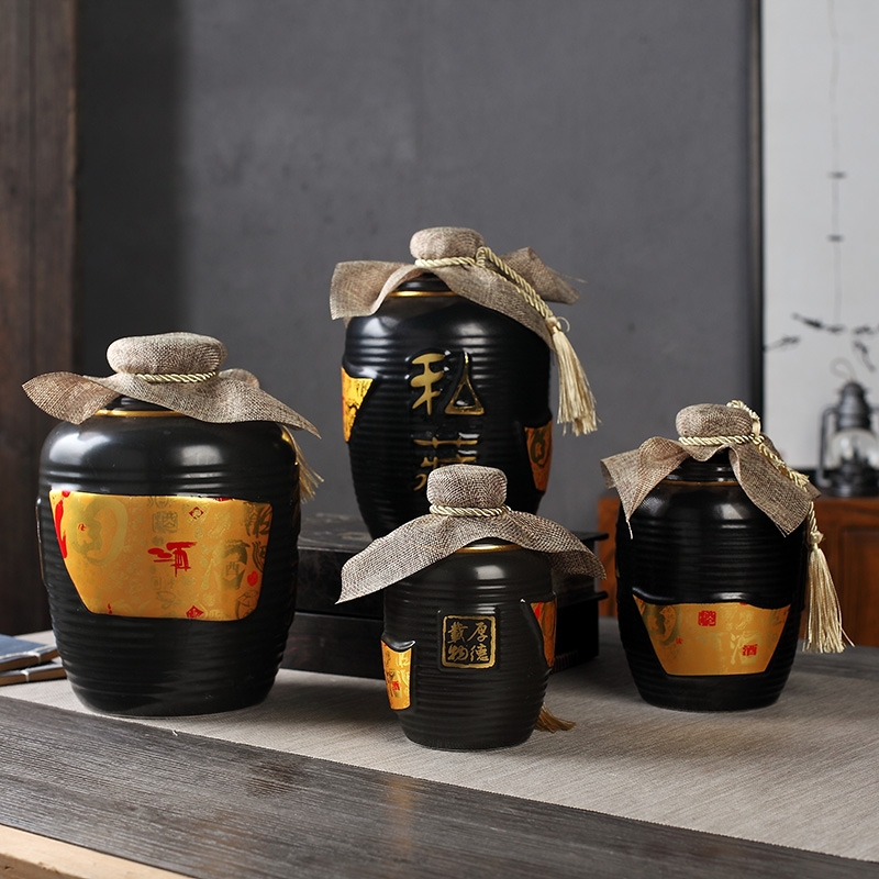 Qiao mu 1 catty 2 jins of restoring ancient ways is 3 kg 5 jins of 10 jins of jingdezhen ceramic jar small expressions using sealed the empty bottle of liquor