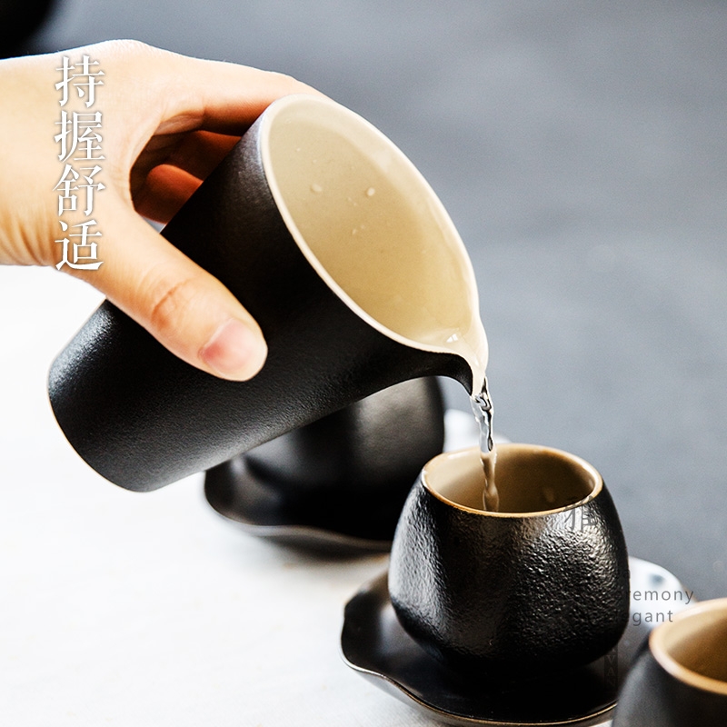 Qiao mu YWT new black pottery ceramic fair keller large coarse pottery portion male cup tea, kung fu tea tea tea