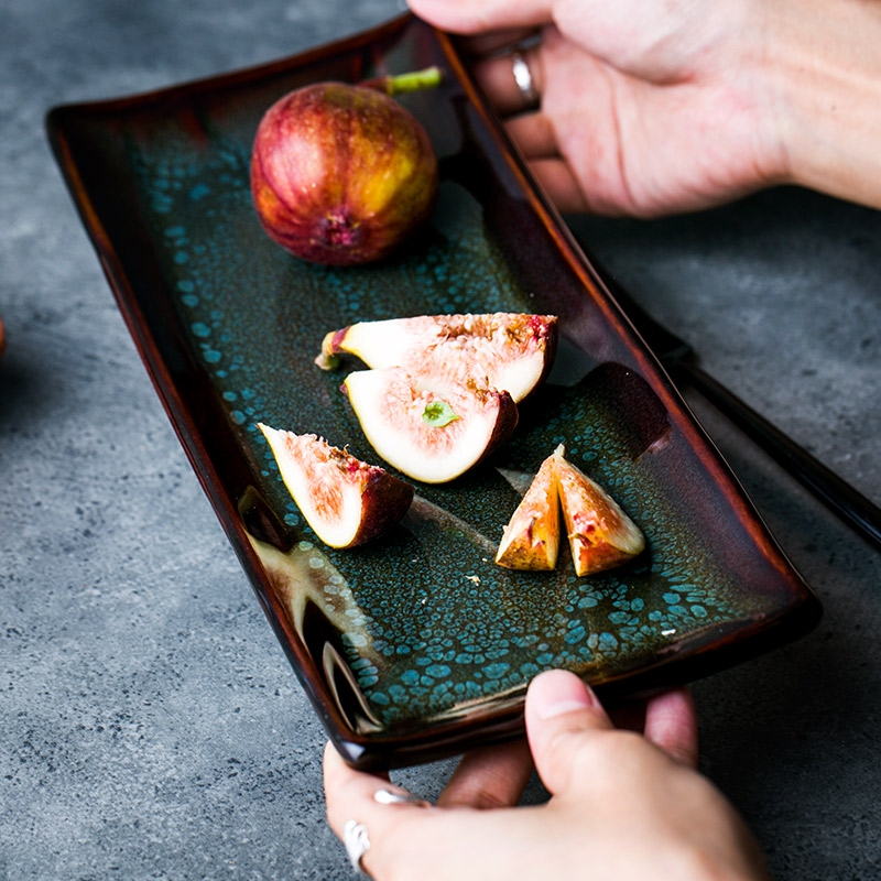 Qiao mu DY European - style ceramics sushi plate gradient strip dish plate creative dinner plate home sweet dessert plates