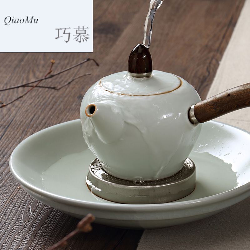 Qiao mu Taiwan FengZi your up dry water table circular bearing kung fu tea set of the dry tea pot dish checking ceramic dry