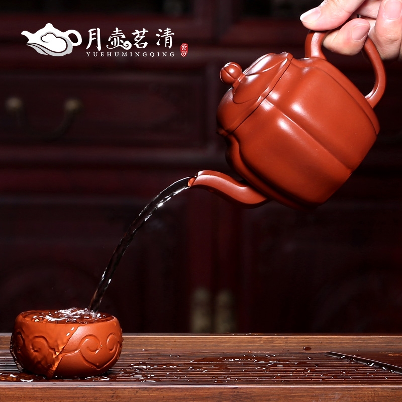 Qiao mu YH yixing undressed ore dahongpao it pure checking clay teapots jin zhu wen pot of tea set