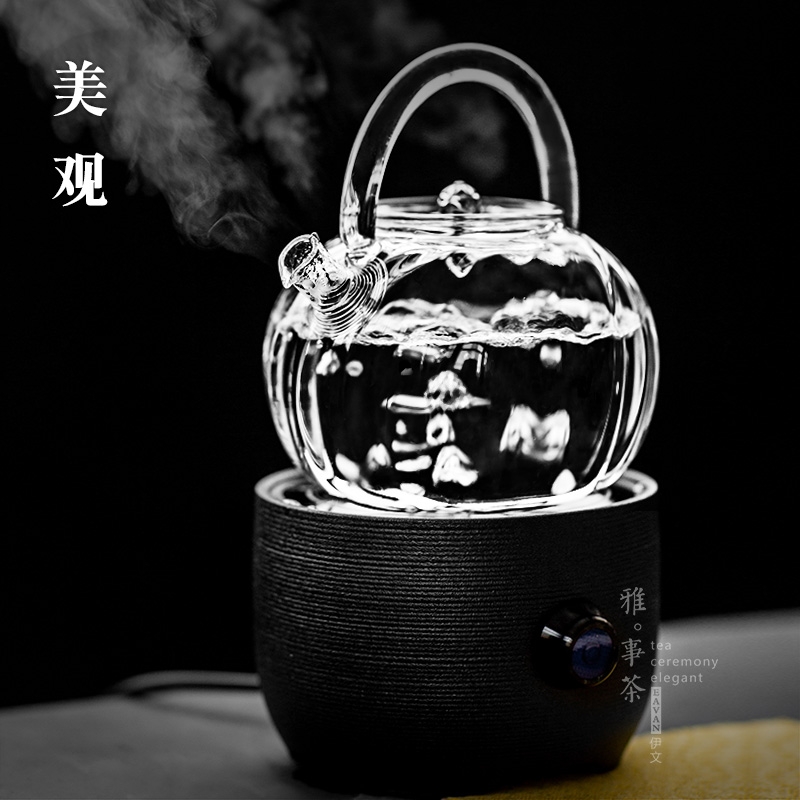 Qiao mu YWT glass boiling tea ware ceramic electric TaoLu glass teapot set water household heat the teapot