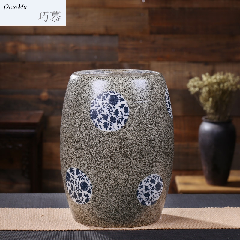 Qiao mu jingdezhen ceramic barrel ricer box moisture storage cylinder archaize creative who with cover tea cake cylinder 30 pounds looking