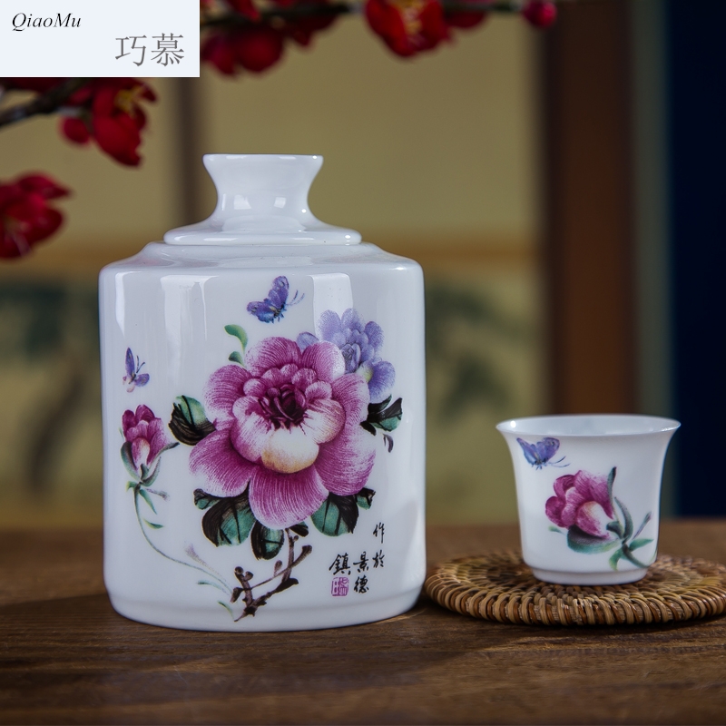 Qiao mu thin fetal ipads porcelain two temperature wine pot hot wine warm wine suits for jingdezhen ceramic white yellow glass